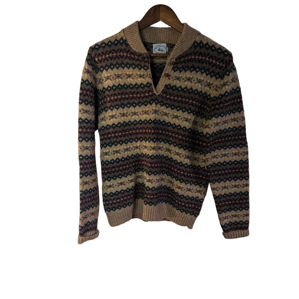Vintage Boathouse Row 100% Shetland Wool Sweater 80s 90s Women's Sz L